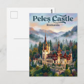 Peleș-Schloss Rumänien Postkarte (Vorne/Hinten)