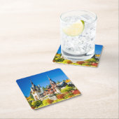 Peles Schloss Sinaia Rechteckiger Pappuntersetzer (Vor Ort)