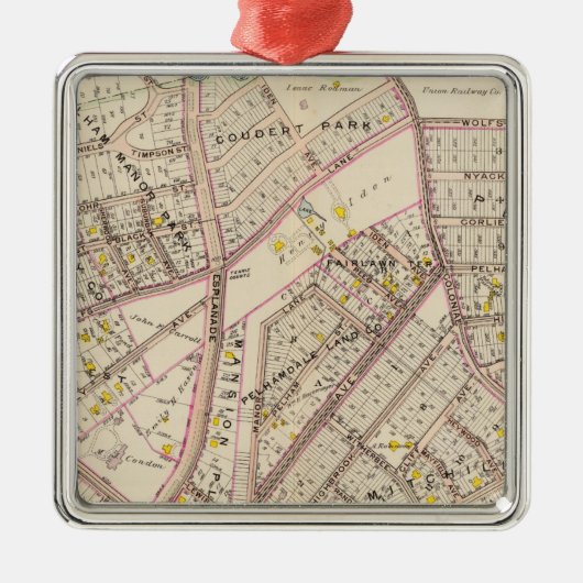 Pelham City, New York Silbernes Ornament (Vorne)