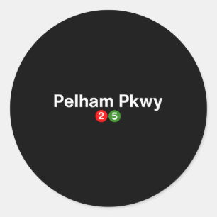 Pelham Parkway New York Subway-Station Stopp Bronx Runder Aufkleber
