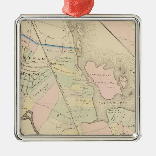 Pelham, Pelham Landsitz, New York Silbernes Ornament (Vorne)