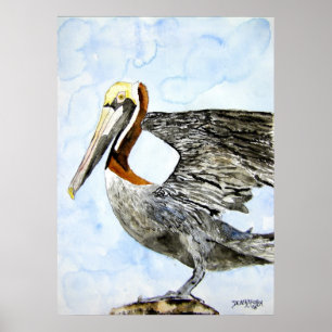 pelican_4_bird_painting poster
