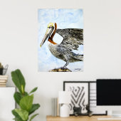 pelican_4_bird_painting poster (Heimbüro)