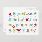 Pelican Alphabet Postkarte (Vorne/Hinten)