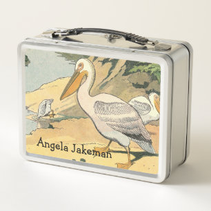 Pelican am Strand Personalisiert Metall Brotdose