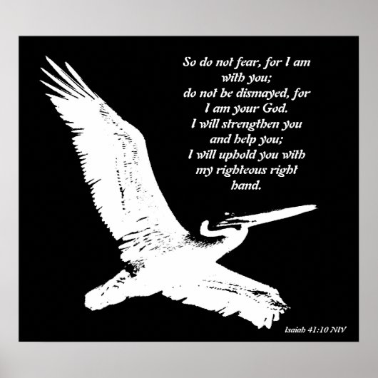 Pelican Art Isaiah 41:10 Print Poster (Vorne)