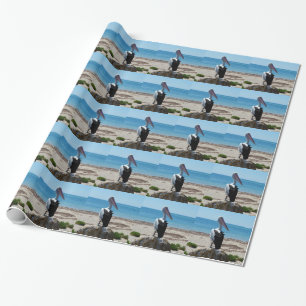 Pelican auf einem Felsen, Geschenkpapier
