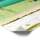 Pelican Beach Belize Poster (Ecke)