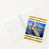 Pelican Beach Gold Weiße Streifen Socken Sie die S Notizblock (Innenseite)