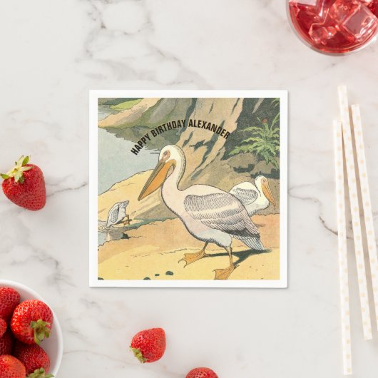 Pelican Beach Party Serviette (Beispiel)