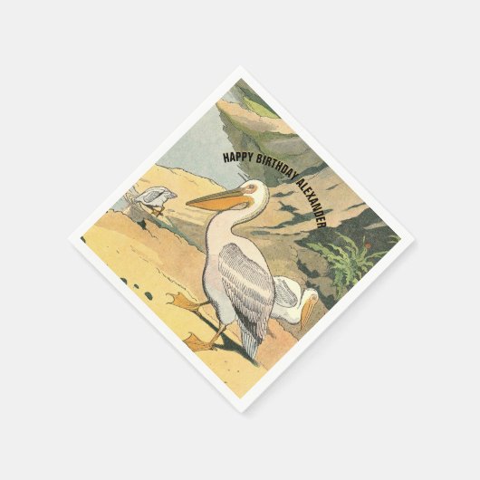 Pelican Beach Party Serviette (Ecke)