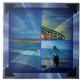 Pelican Beach Sparkle Collage, Fliese (Vorderseite)