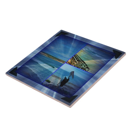 Pelican Beach Sparkle Collage, Fliese (Seite)