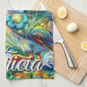 Pelican Bird in Wonderland Personalisiert Geschirrtuch (Viertel Falte)