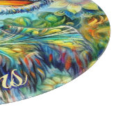 Pelican Bird in Wonderland Personalisiert Schneidebrett (Ecke)