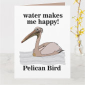Pelican Bird Karte (Gelbe Blume)