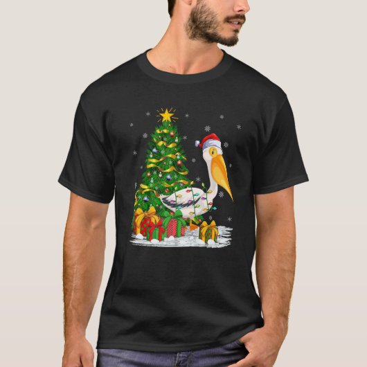 Pelican Bird Lover Family Matching Santa Pelican C T-Shirt (Vorderseite)