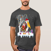 Pelican Bird Lover Xmas Gift Santa Riding T-Shirt (Vorderseite)