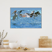 Pelican Birds Wildlife Animals Poster (Küche)