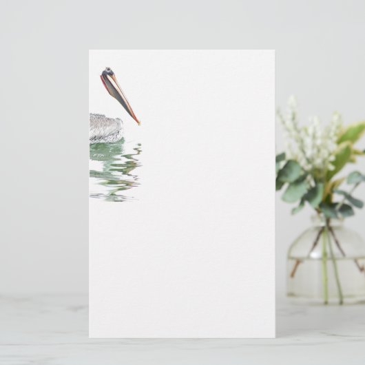 Pelican Birds Wildtiere Briefpapier (Stehend Vorderseite)