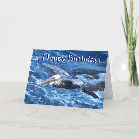 Pelican Birthday Card Karte (Vorderseite)