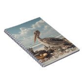 Pelican by Seashell Shore Notebook Notizblock (Rechte Seite)
