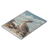 Pelican by Seashell Shore Notebook Notizblock (Linke Seite)