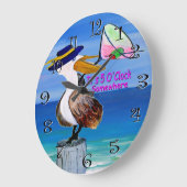 pelican cocktail clock große wanduhr (Winkel)