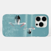 Pelican Couple Paddle auf Calm Aqua Water Case-Mate iPhone Hülle (Rückseite (Horizontal))