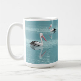 Pelican Couple Paddle auf Calm Aqua Water Kaffeetasse