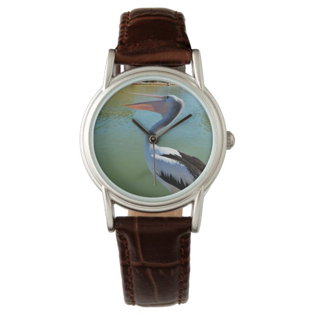 Pelican, der einen Sturm aussingt, Armbanduhr (Vorderseite)