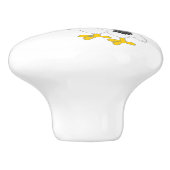 Pelican-Design personalisiert Keramikknauf (Seitenansicht)