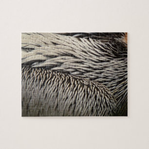 Pelican Feathers Abstrakt Nature Fotografy Puzzle