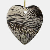 Pelican Feathers Gray Nature Foto Keramik Ornament (Rechts)