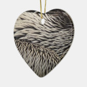 Pelican Feathers Gray Nature Foto Keramik Ornament (Links)