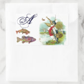 PELICAN FISCHERMONOGRAM RECHTECKIGER AUFKLEBER (Tasche)