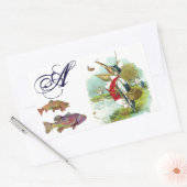 PELICAN FISCHERMONOGRAM RECHTECKIGER AUFKLEBER (Umschlag)