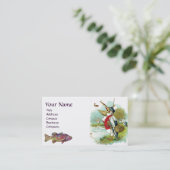 PELICAN FISCHING MONOGRAM Eggshell Visitenkarte (Stehend Vorderseite)