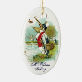 PELICAN FISHING KERAMIK ORNAMENT (Rechts)