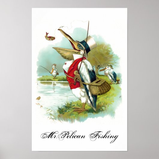 PELICAN FISHING POSTER (Vorne)
