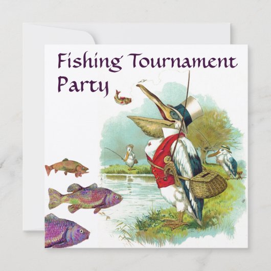 PELICAN FISHING TOURNAMENT PARTY EINLADUNG (Vorderseite)