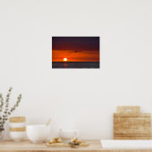 Pelican Flying at Sunset Poster (Küche)