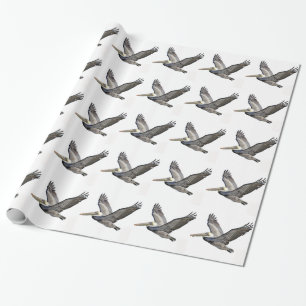 Pelican Flying Gift Wrapping Paper Geschenkpapier