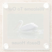 Pelican Foto Coastal Bird Summer Beach House Glasuntersetzer (Rückseite)