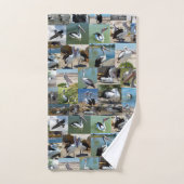 Pelican Foto Collage, Badhandtuch Set (Handtuch)