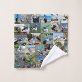 Pelican Foto Collage, Badhandtuch Set (Waschlappen)
