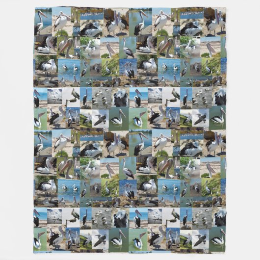 Pelican Foto Collage, Fleecedecke (Vorderseite)