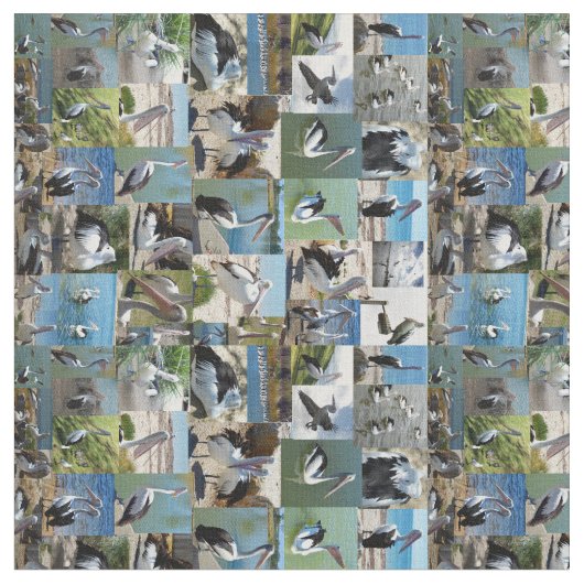 Pelican Foto Collage, Stoff (Nahaufnahme)