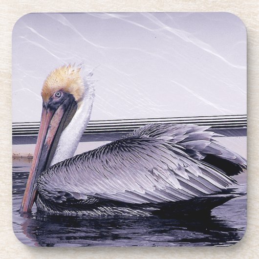 Pelican Gliding Getränkeuntersetzer (Vorderseite)