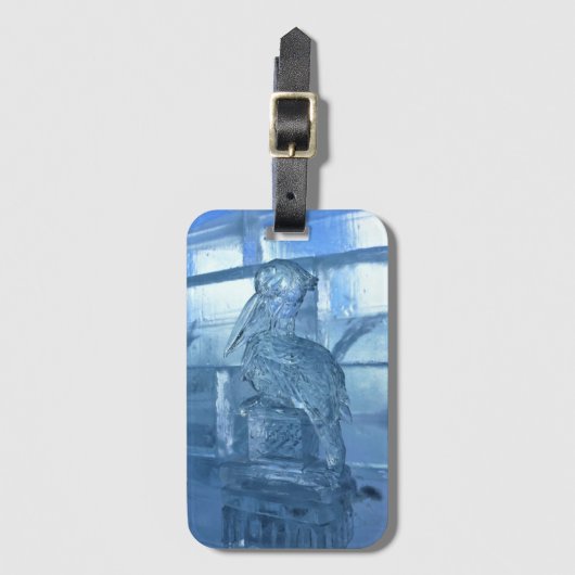 Pelican Ice Sculpture, Quebec, Kanada Gepäckanhänger (Vorderseite Vertikal)